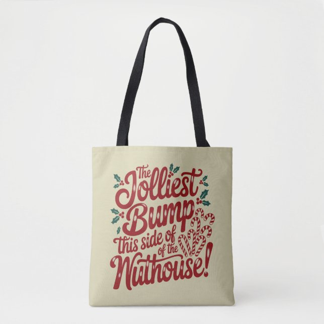 Bolsa Tote O Cotoco Mais Alegre Ao Lado Da Casa De Nozes Bebê (Frente)