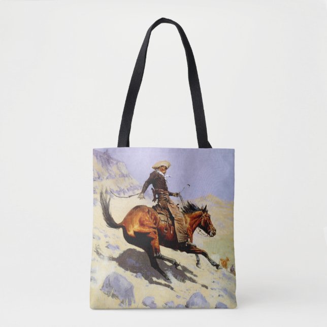 Bolsa Tote O Cowboy de Remington, Militares de Cavalaria Vint (Frente)