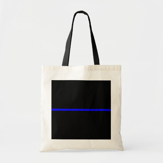 Bolsa Tote O Decor Simbólico De Linha Azul (Frente)