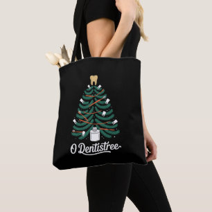 Bolsa Tote O Dentistree Natal Dente Escova de Dentes Dentista