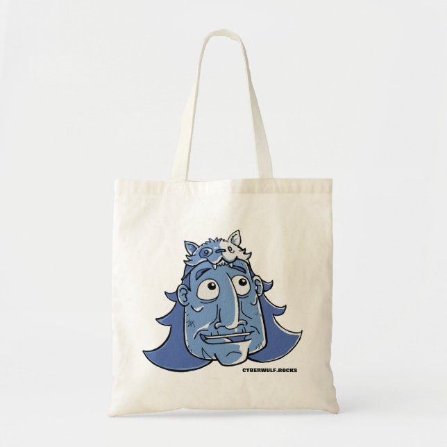 Bolsa Tote O DESAFIO do CYBERWÜLF "sorri " (Frente)