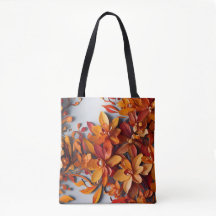 O Design de Padrão Floral Laranja