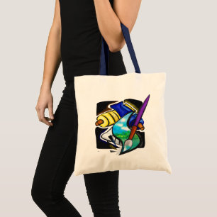 Bolsa Tote O design gráfico do artista mural FORNECE PINTURA