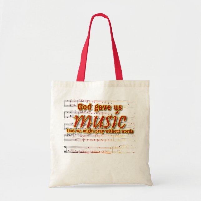 Bolsa Tote O deus deu-nos a música (Frente)