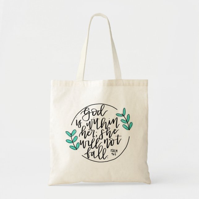Bolsa Tote O deus é dentro dela - sacola - design da (Frente)