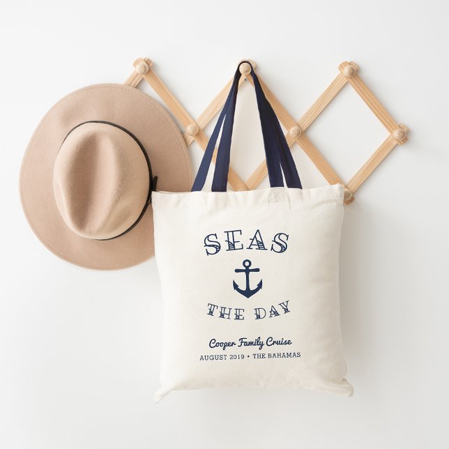 Bolsa Tote O dia do mar | Férias Familiares Personalizadas (Criador carregado)