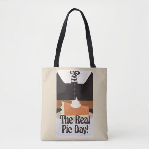 Bolsa Tote O Dia do Torta Real Funny Cartoon de Ação de Graça