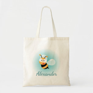 Bolsa Tote O doce Pastel bonito do verde azul Bumble desenhos