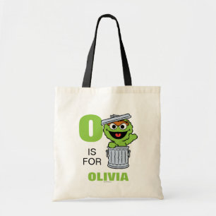 Bolsa Tote O é de Oscar, o Monstro Adicione seu nome