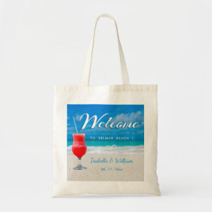 Bolsa Tote O Elegante Ocean Beach Casamento Bebe Favor de Boa