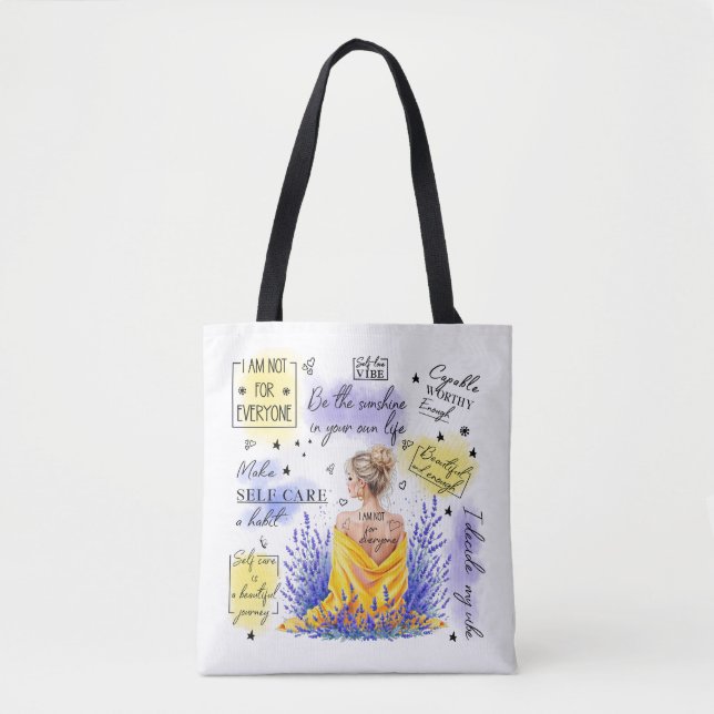 Bolsa Tote O empoderamento da mulher inspira afirmação positi (Frente)