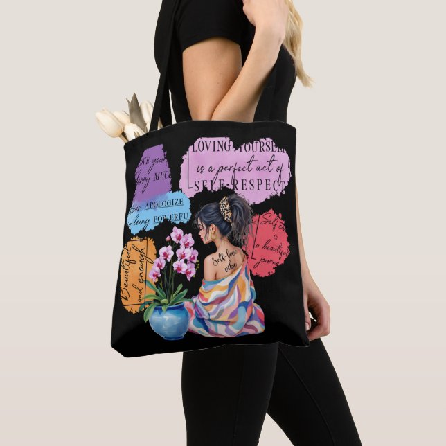 Bolsa Tote O empoderamento da mulher inspira afirmação positi (Close Up)