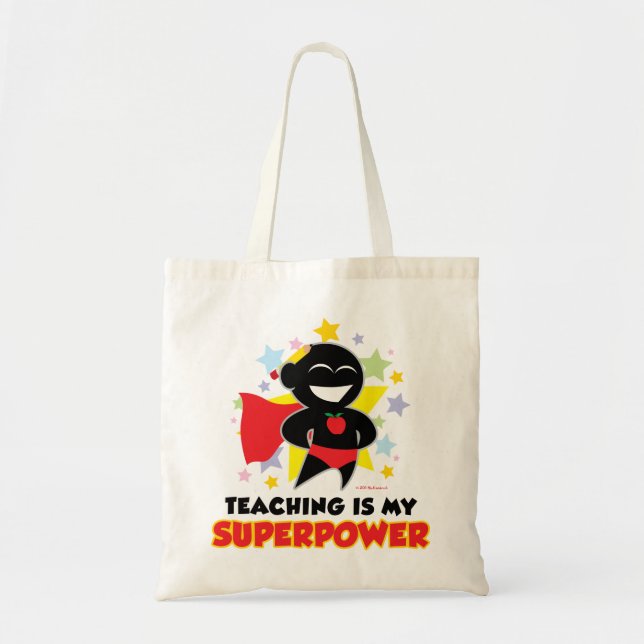Bolsa Tote O ensino é minha superpotência (Frente)