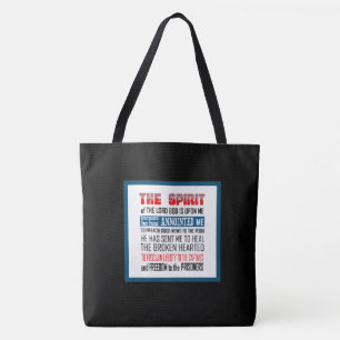 Bolsa Tote O Espírito Do Senhor Deus Está Sobre Mim Cristão
