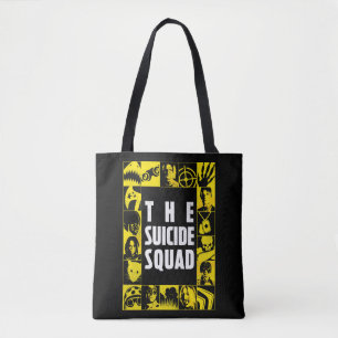 Bolsa Tote O Esquadrão Suicida   Blocos de Ícones Amarelo e