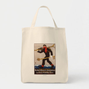 Bolsa Tote O esqui de Loden veste o poster da propaganda do