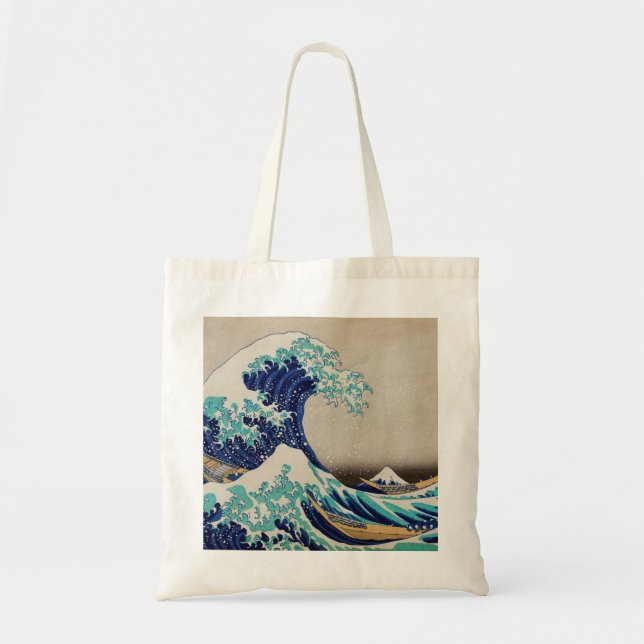 Bolsa Tote O Excelente Hokusai desceu de Kanagawa. Vintage ja (Frente)