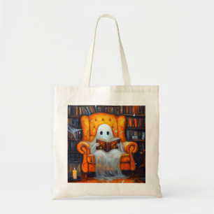 Bolsa Tote O Fantasma de Bookish Cena da Biblioteca do Cozy