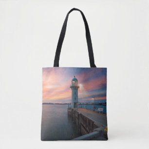 Bolsa Tote O farol Raffles o porto de , Singapore