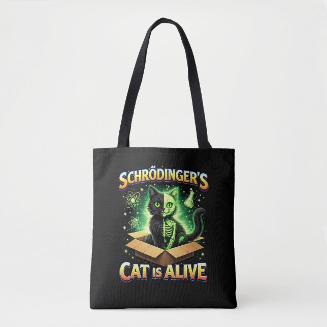 Bolsa Tote O Gato Curioso de Schrödinger (Frente)