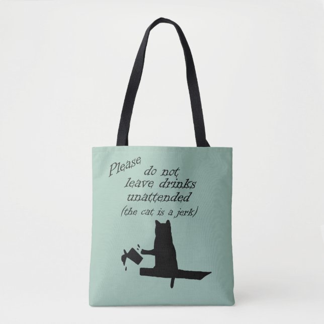 Bolsa Tote O Gato é um Idiota (Frente)