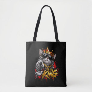 Bolsa Tote O Gato King Cool Com Coroa