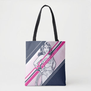 Bolsa Tote O Gráfico Retroativo De Uma Única Mulher Maravil