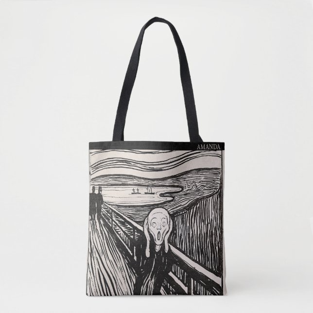 Bolsa Tote O Grito – Edvard Munch – Texto Personalizado  (Frente)
