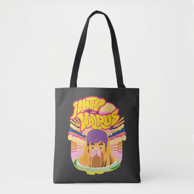 Bolsa Tote O Groovy Walrus - Vibes do Retro Rock (Frente)