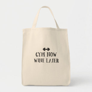 Bolsa Tote O Gym Wine agora não um Barbell mais atrasado da