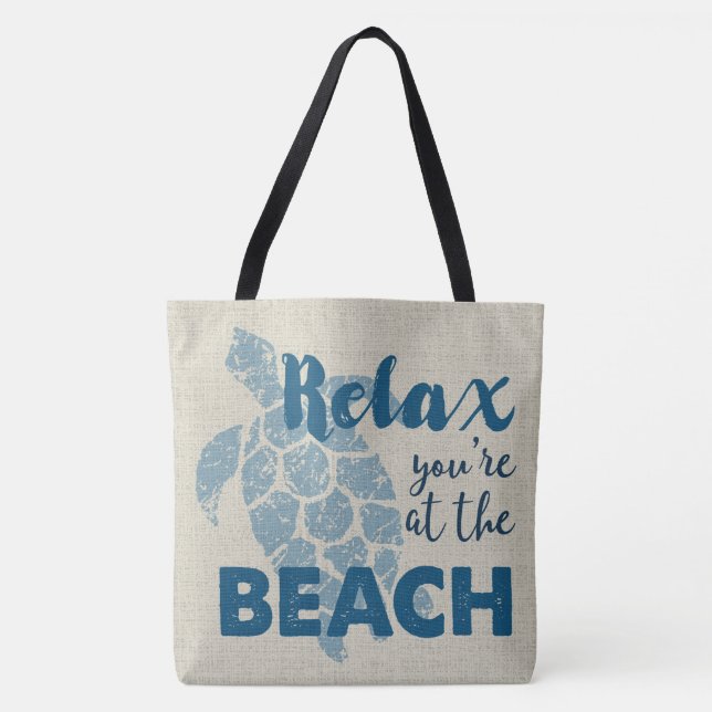 Bolsa Tote O Hawaiian da tartaruga de mar de Honu relaxa (Frente)