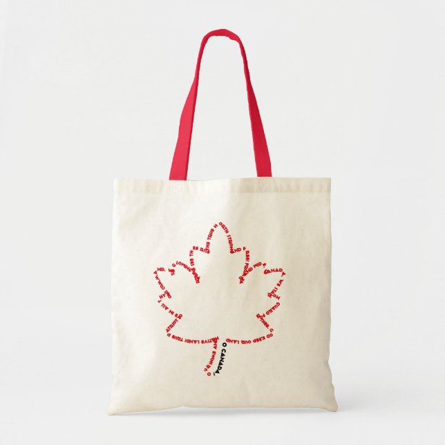 Bolsa Tote O Hino Nacional do Canadá em Folha de Mapeamento (Frente)