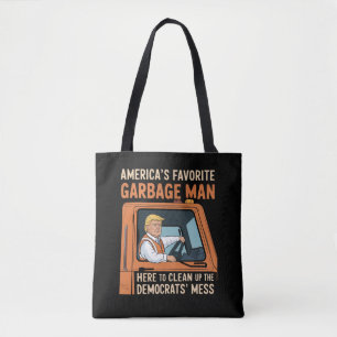 Bolsa Tote O homem do lixo favorito da América Trump 45 47 EU