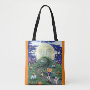 BOLSA TOTE O HOMEM QUE SE ENCONTROU NA LUA, HALLOWEEN