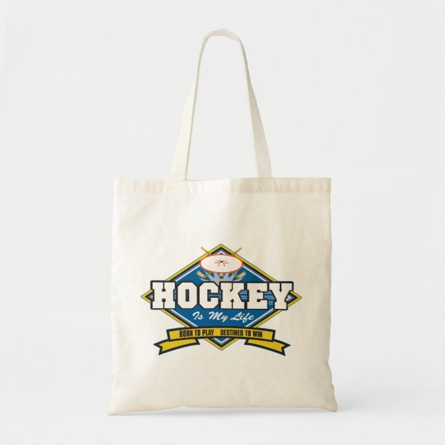 Bolsa Tote O hóquei é minha vida (Frente)