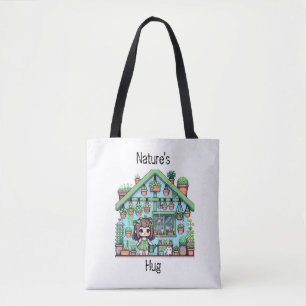 Bolsa Tote O Hug da Natureza   Amantes De Plantas Cujas Artes