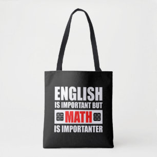 Bolsa Tote O Inglês É Importante, Mas A Matemática É Importan