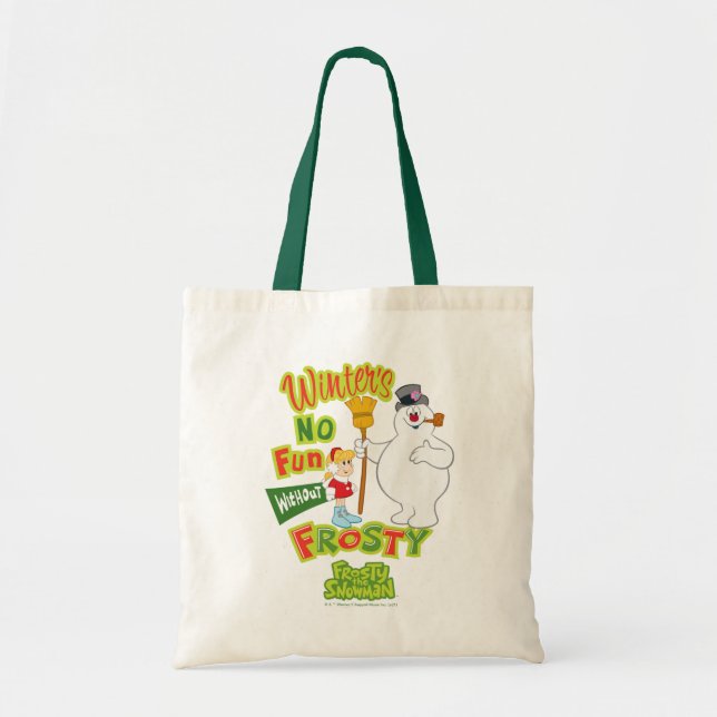 Bolsa Tote O inverno não se diverte sem o Snowman™ congelado (Frente)