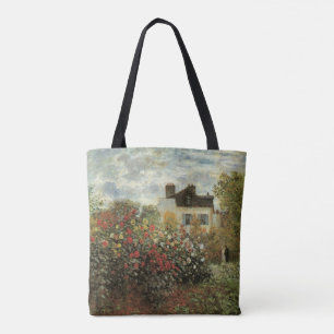 Bolsa Tote O Jardim de Monet em Argenteuil de Claude Monet