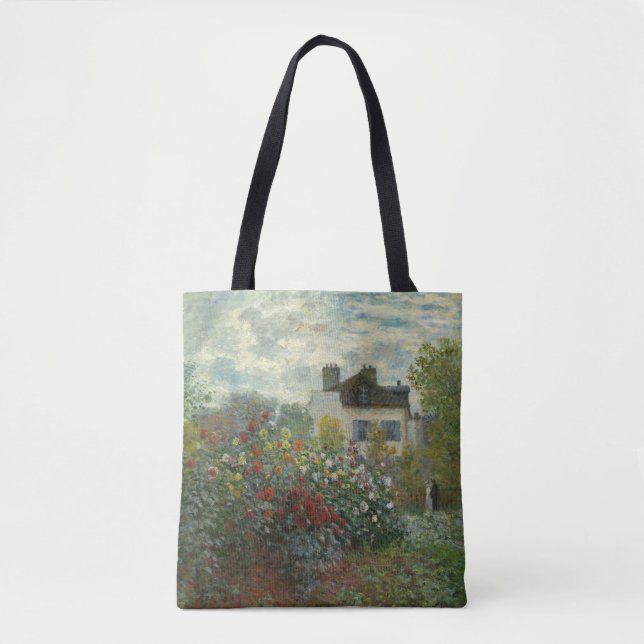 Bolsa Tote O Jardim do Artista em Argenteuil Claude Monet (Frente)