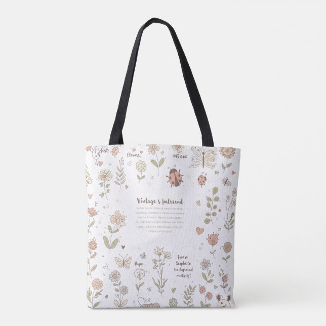 Bolsa Tote O Jardim Secreto de Dodle: Onde Maravilhas Crescem (Verso)