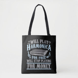 Bolsa Tote O Jogador da Harmonica Blues Music Lover