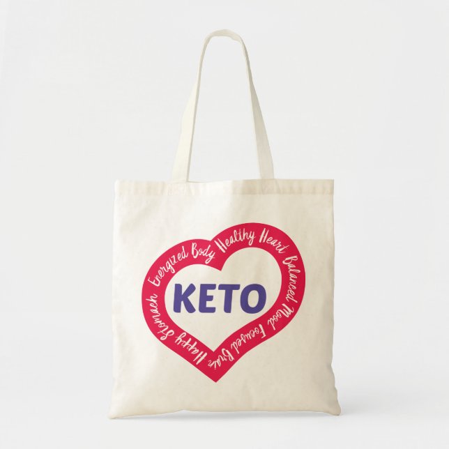 Bolsa Tote O Keto beneficia o lembrete (Frente)