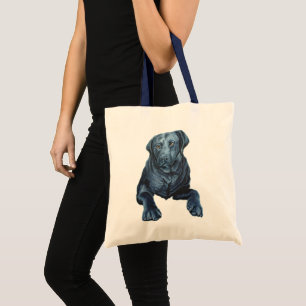 Bolsa Tote O laboratório preto ensaca sacolas azuis da arte