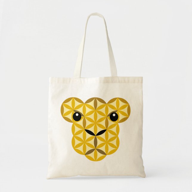 Bolsa Tote O Leão Da Vida, Animais Sagrados. (Frente)
