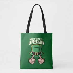 Bolsa Tote O Leprechaun Mais Alto do Mundo Humor Irlandês Eng