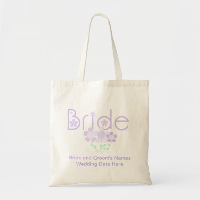 Bolsa Tote O Lilac floresce a sacola personalizada noiva (Frente)