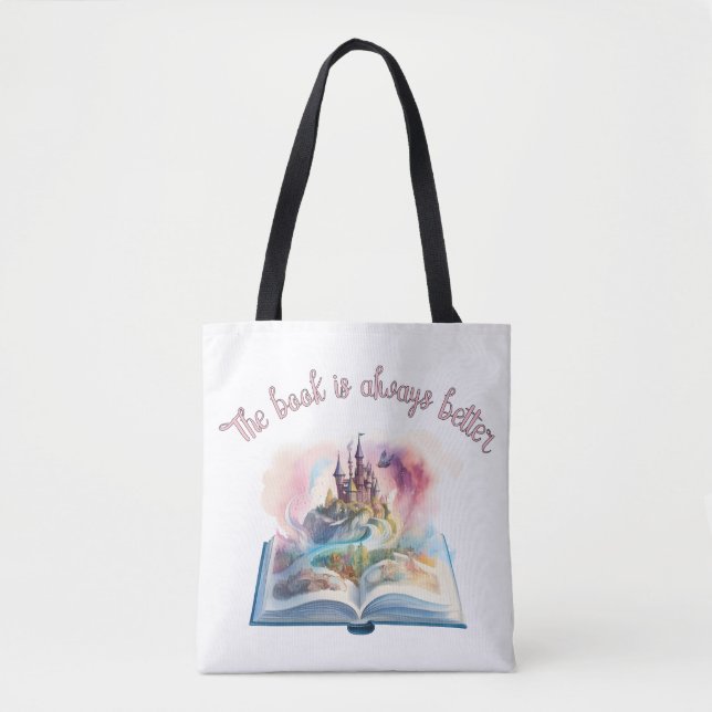 Bolsa Tote O livro é sempre melhor (Frente)