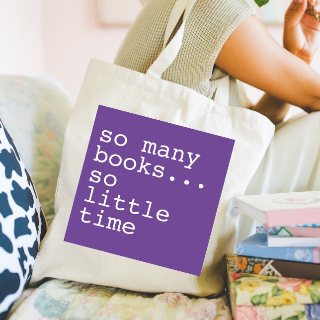 Bolsa Tote O Livro Lilac Monograma Tem Tantos Livros (Criador carregado)