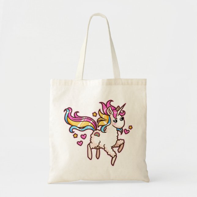 Bolsa Tote O Llamacorn majestoso (Frente)
